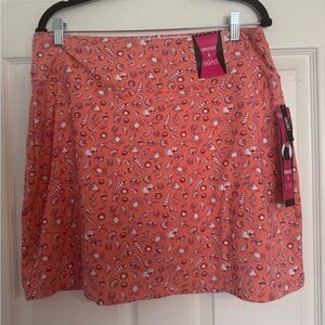 TEEZHER Women's Pink Patterned Skirt